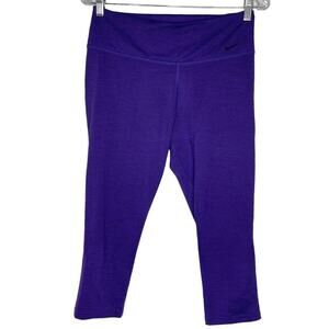 Nike Dry Fit Purple Crop Athletic Pull On Leggings Size Medium Women’s